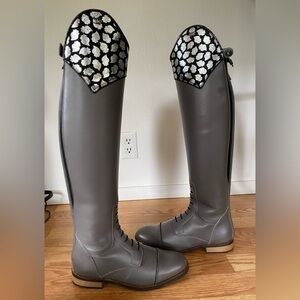 Kingsley Gray Riding tall Boots